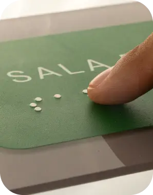 Documentos con impresión braille